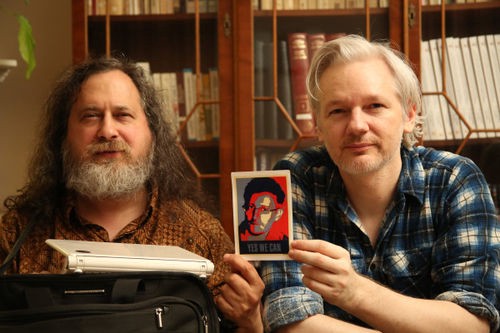 Richard M. Stallman and Julian Assange